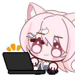 猫猫正在电脑前认真工作
